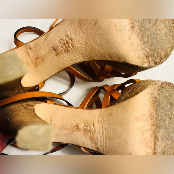 Via Spiga Burnt Orange Strappy Heels size 9 - Picture 4 of 4